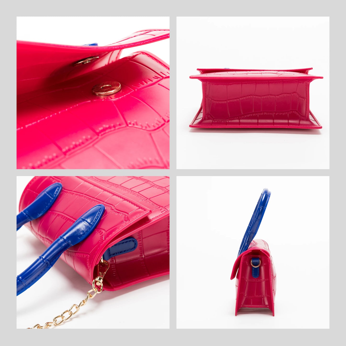 Harajuku Crocodile Pattern PVC Mini Crossbody Bag
