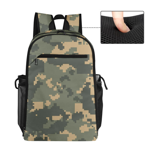 Green Digital Camo All Over Print Leisure Sports Backpack