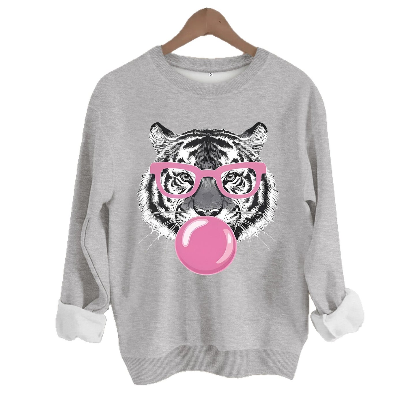 Tiger Bubble Gum Women's Pullover Top in Multiple Colors