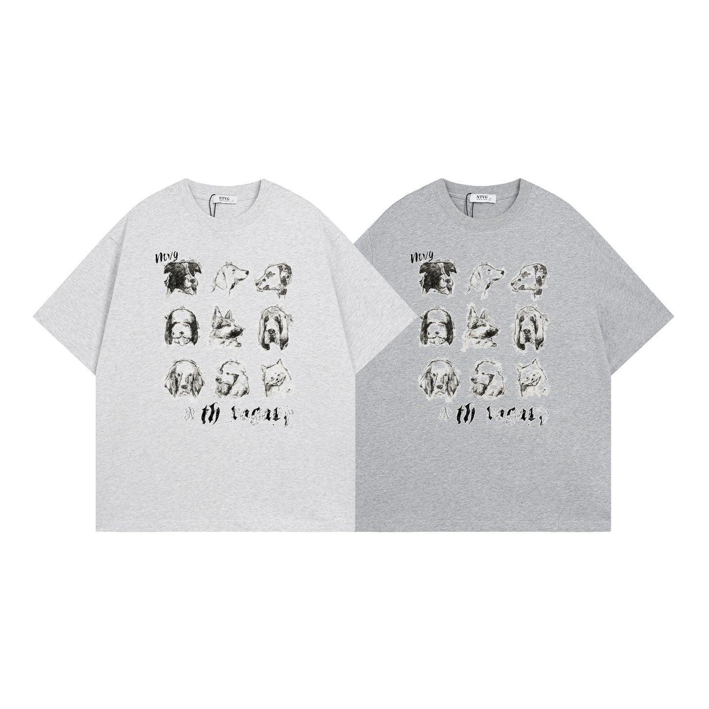 Retro Fun Pet Print Short Sleeve T-Shirt for Men