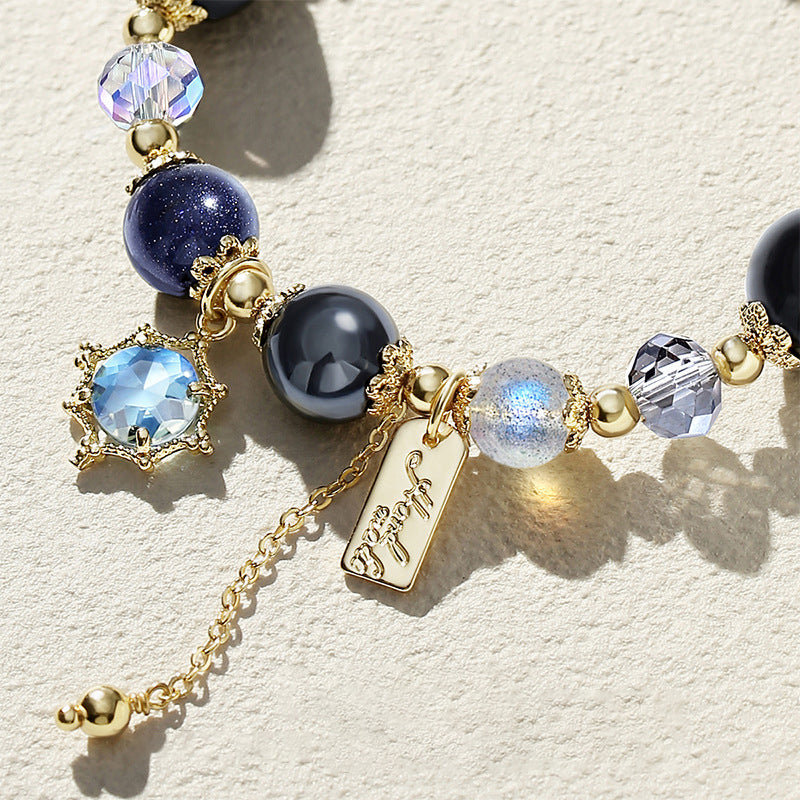 Starry Sky Obsidian Galaxy Bracelet - Unisex Harajuku Style