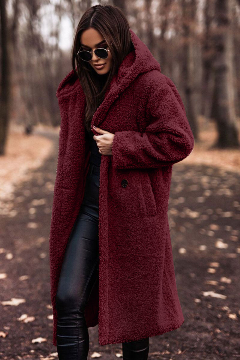 Harajuku Style Long Sleeve Woolen Women's Coat