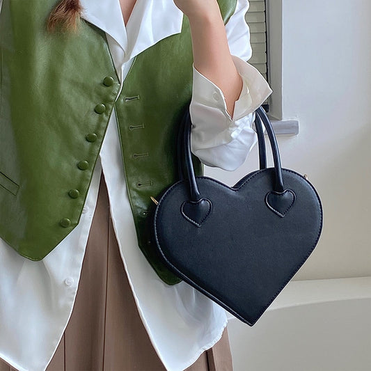 Retro Heart Design Women's Shoulder Bag - Harajuku Style