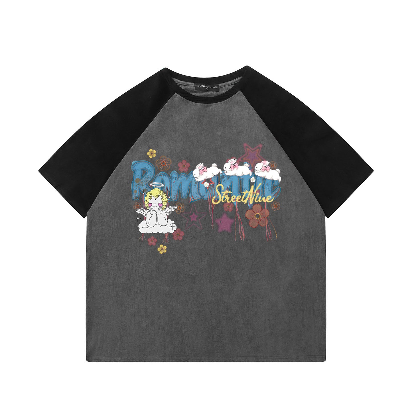Romantic Angel Printed Short Sleeve — Harajuku Street-Style Tee