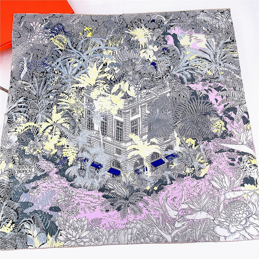 Four Seasons Curled Jungle Garden Shawl Scarf