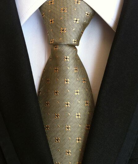 Classic Yellow & Navy Blue Striped Silk Tie