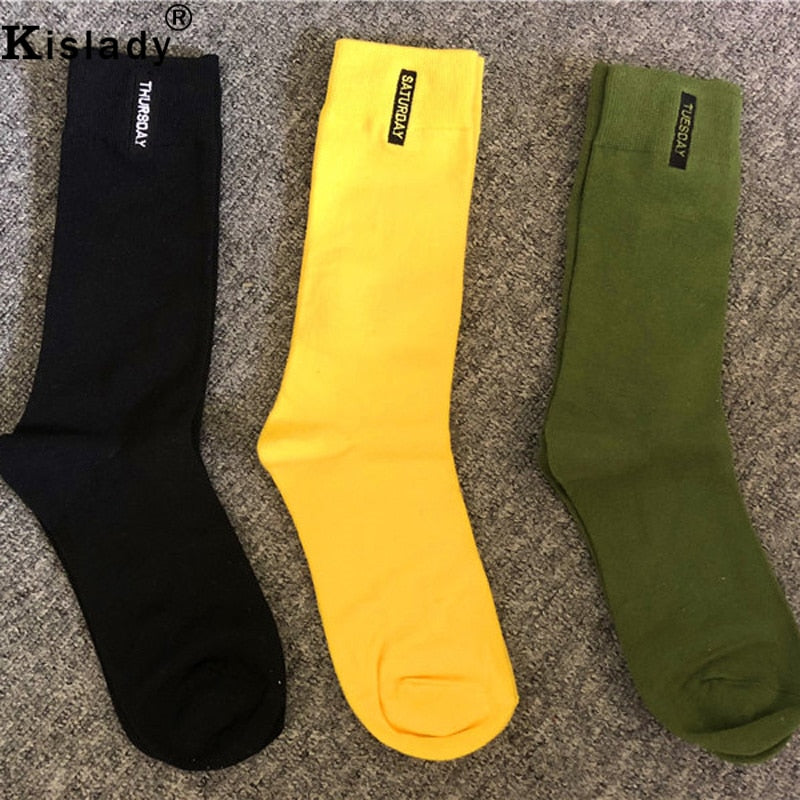 Colorful Harajuku Style Men's High Thigh Socks