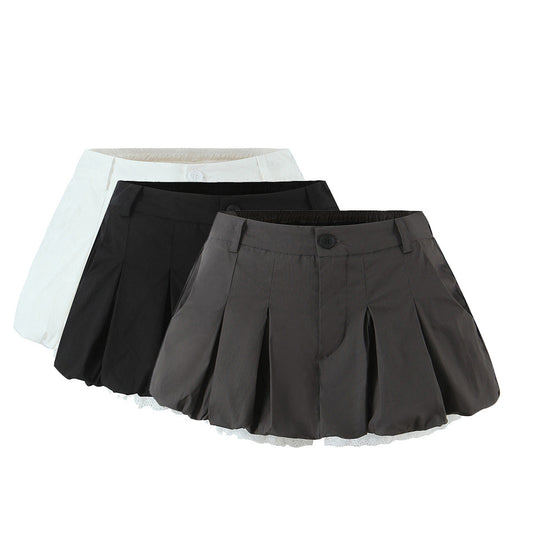 Low Waisted Floral Lace Mini Skirt