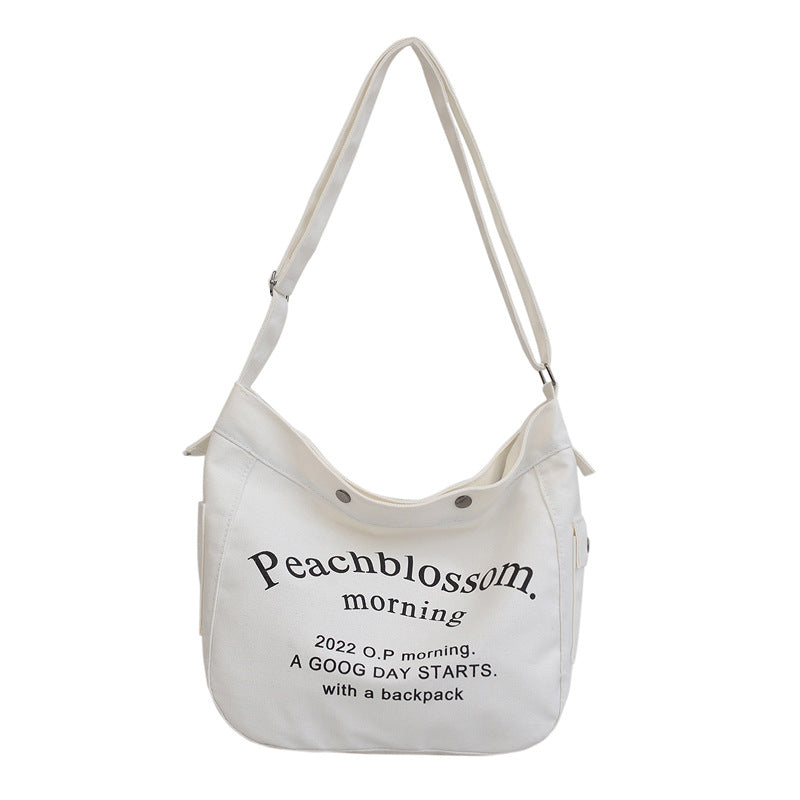 Harajuku Style Letter Canvas Tote Bag for Women