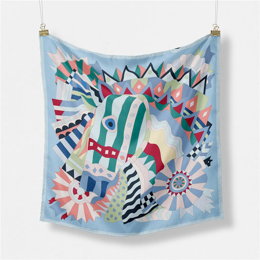 Colorful Hand-Painted Junma Women's Decorative Small Scarf