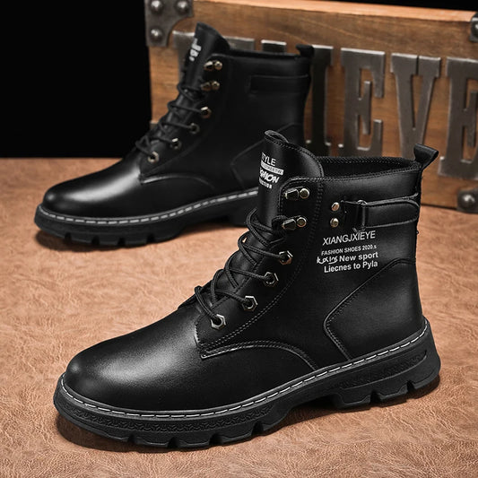Harajuku Style  Boots - Bold Yellow High Tops for Men