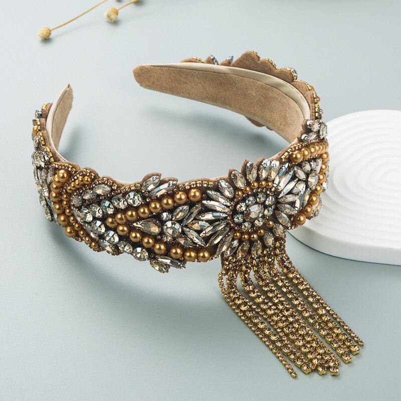 New Gorgeous Baroque Tassel Headband