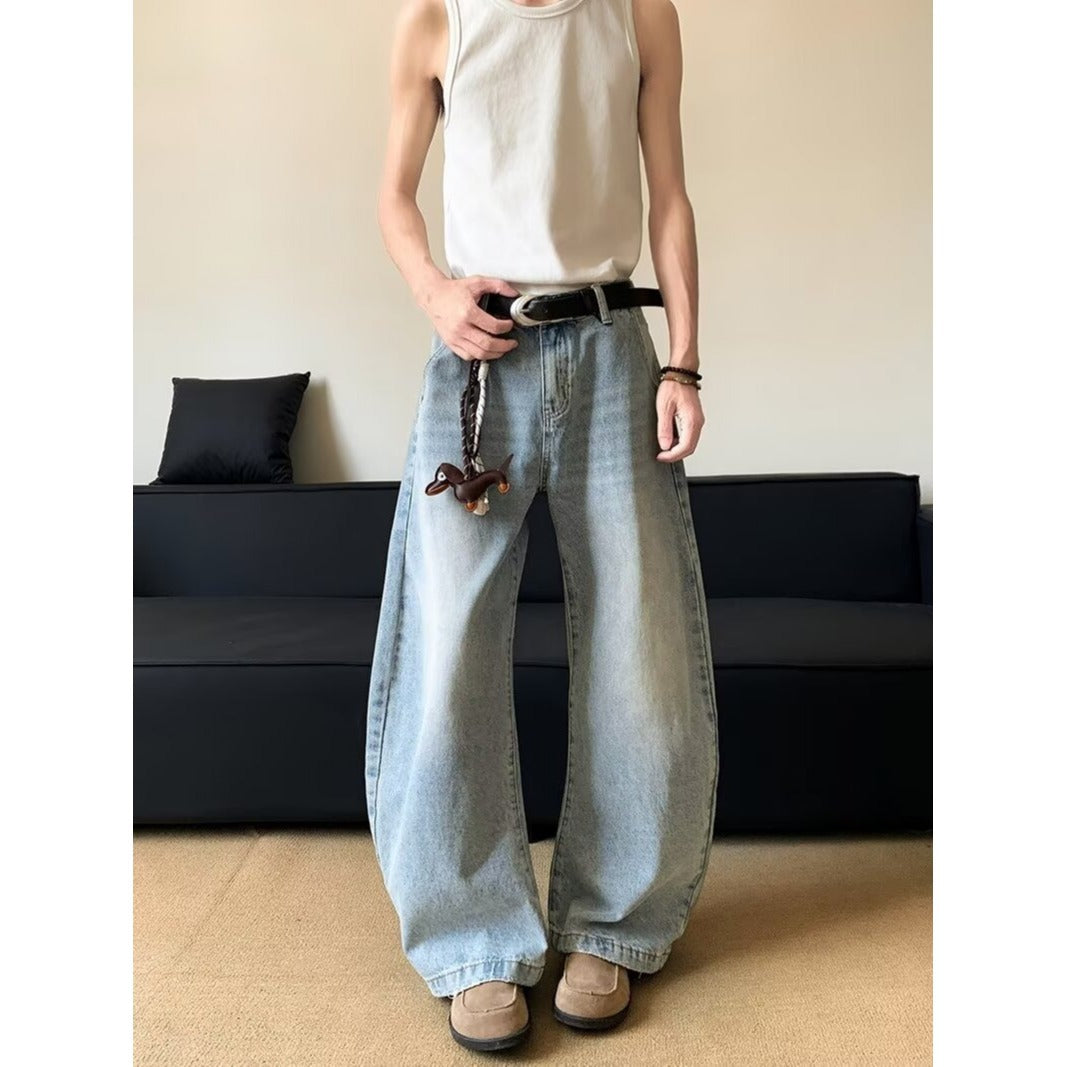 Harajuku Style Loose Straight Leg Denim Pants