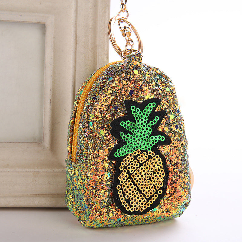 Cute Pineapple Keychain Glitter