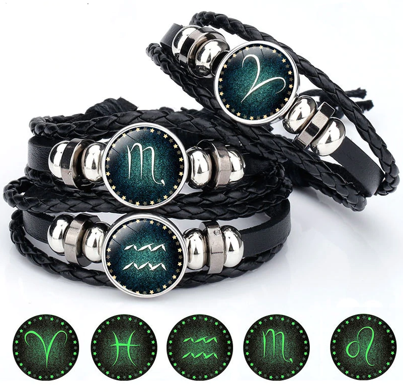 Luminous Zodiac Charm Bracelet - 12 Constellations