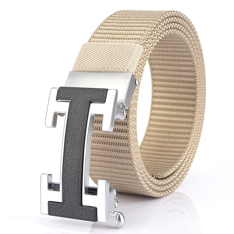 Men's Nylon Automatic Buckle Casual Belt