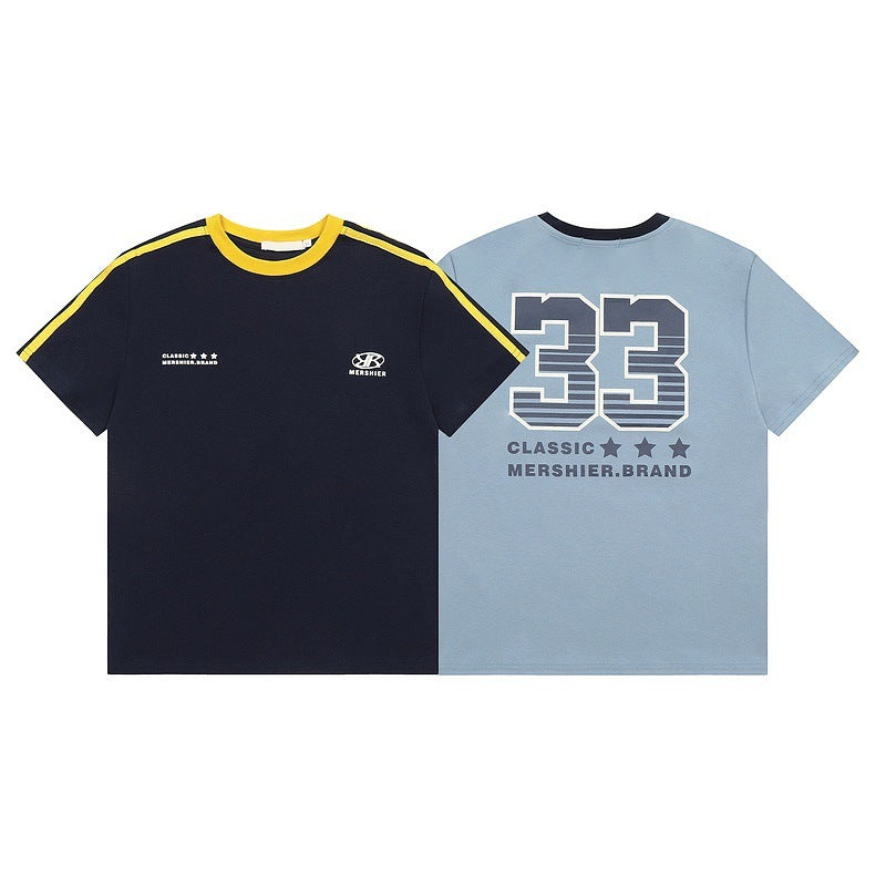 Short Sleeve T-Shirt for Men and Women Trendy Round Neck Half Sleeve