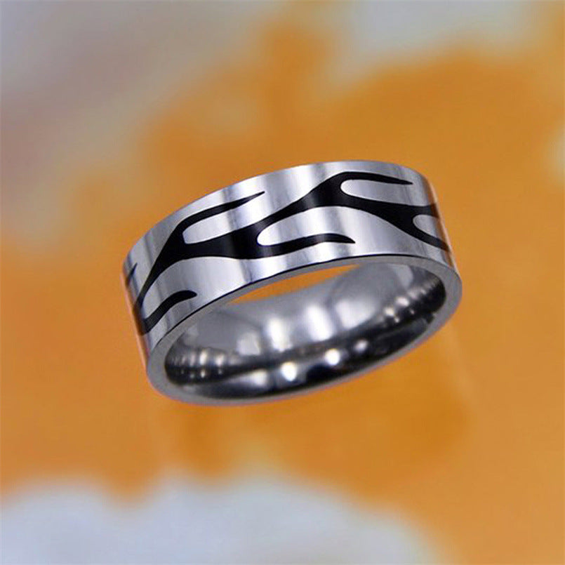 Retro Punk Titanium Steel Moon Thorns Ring