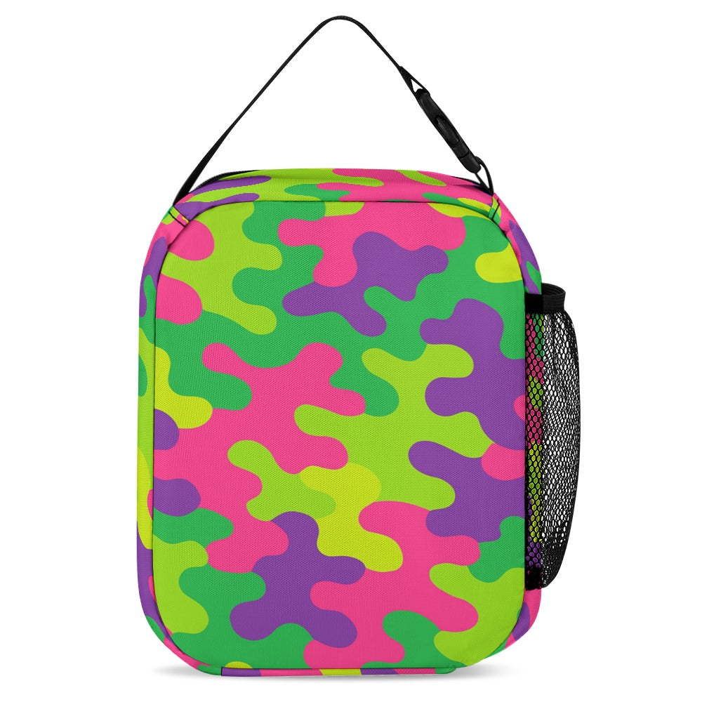 Neon Camo Three-Piece Backpack Bag Set Combination