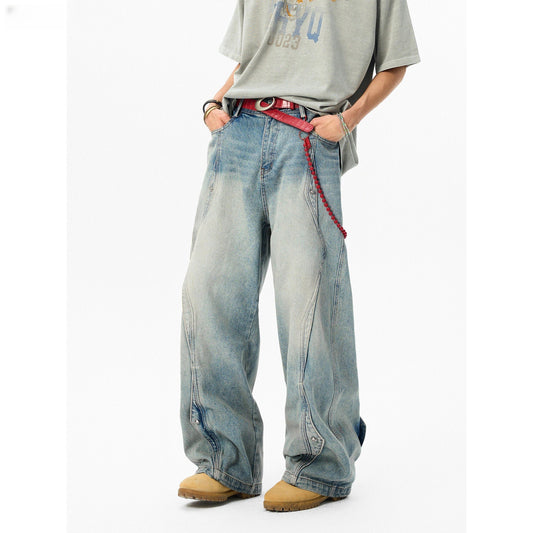 Irregular Deconstruction Design Jeans