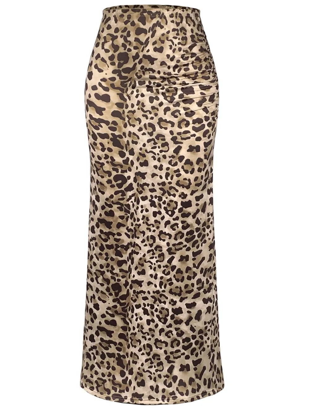 Honey Slit Leopard Midi Skirt - Harajuku Fashion