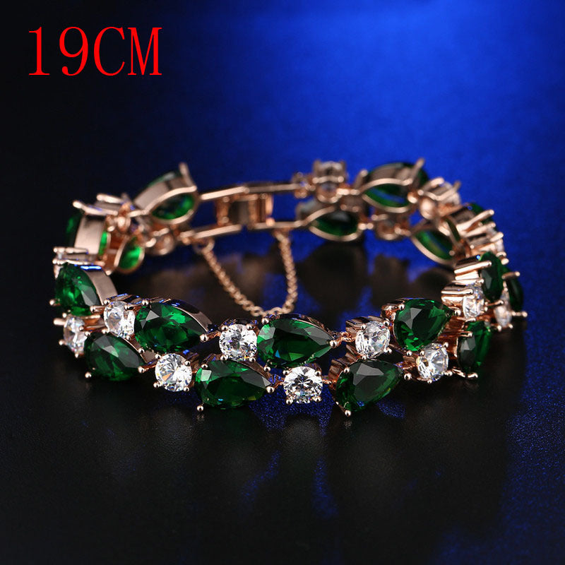 Mona Lisa Colorful Zircon Bracelet in Rose Gold