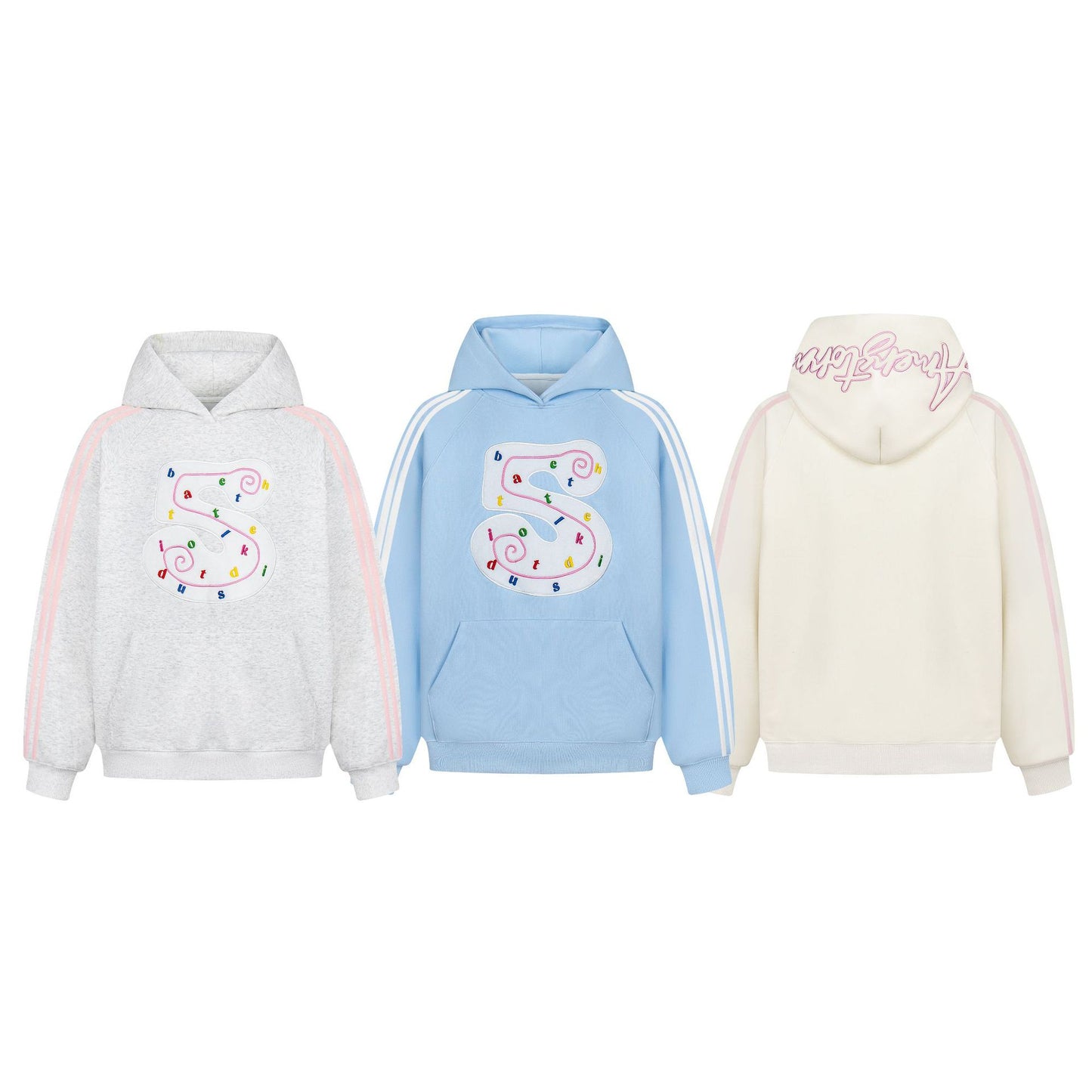 Retro Colorblock Three-Stripes Fleece Hoodie - Unisex
