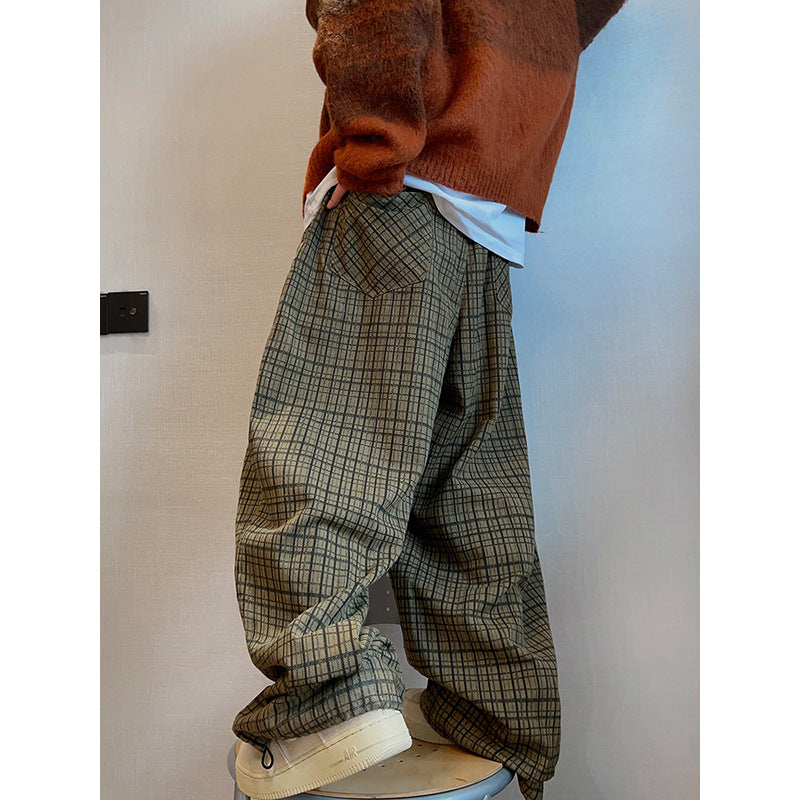 Lazy and Loose Wide Leg Curved Knife Floor Pants