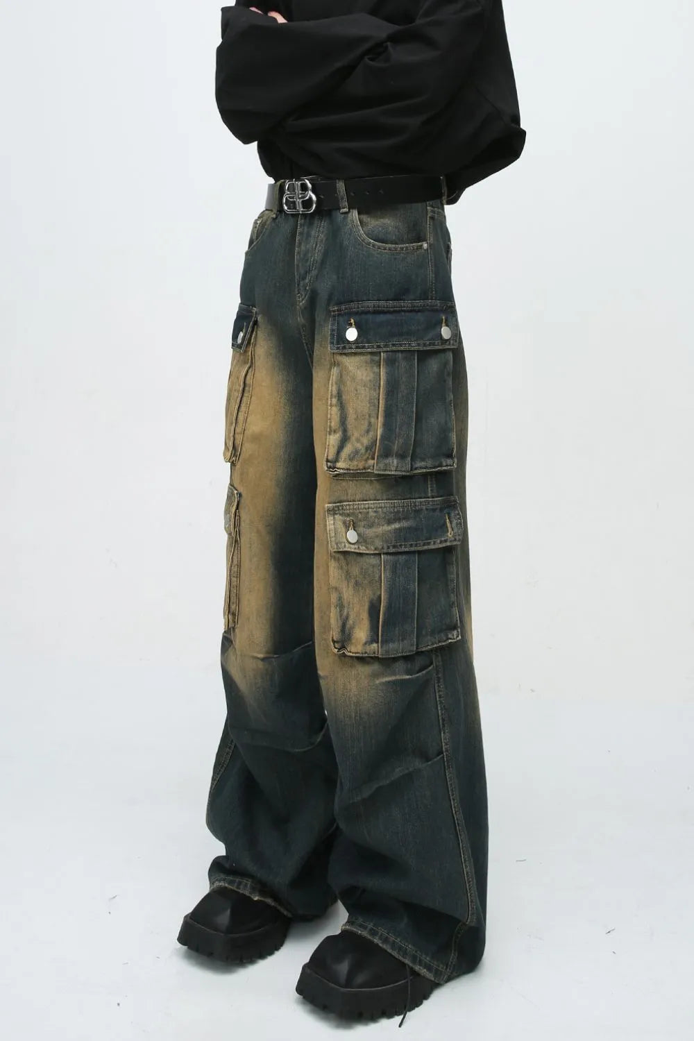 Harajuku High Waist Cargo Jeans