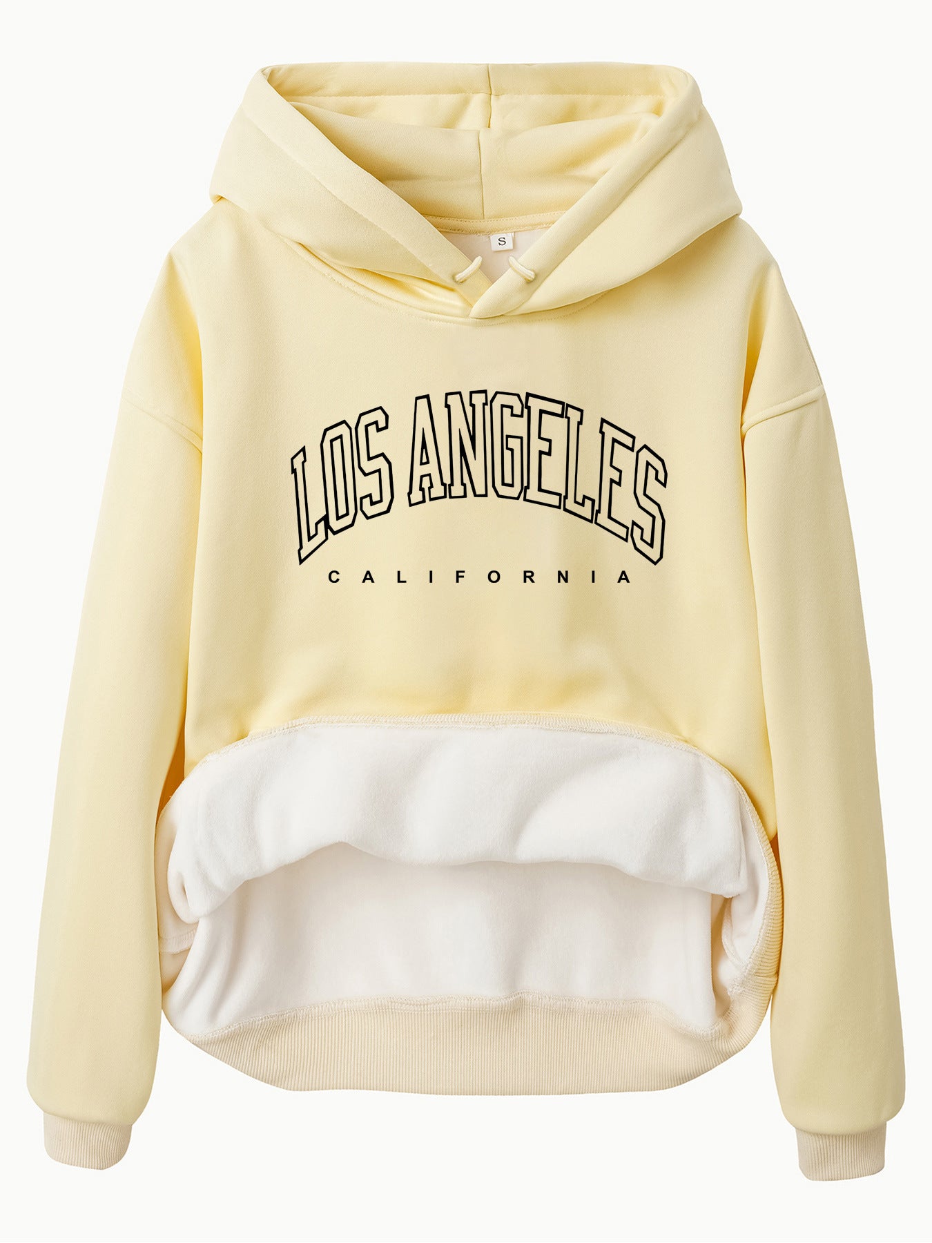 Long-Sleeved Fleece Sweatshirt with Los Angeles Print