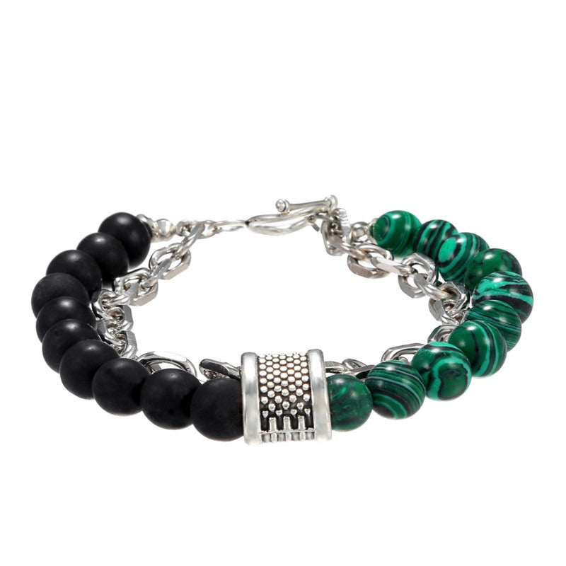 Harajuku Punk Frosted Stone Chain Bracelet