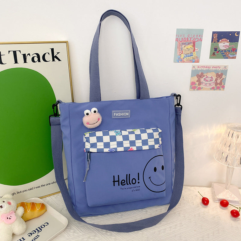 Korean Cartoon Large-Capacity Canvas Shoulder Bag