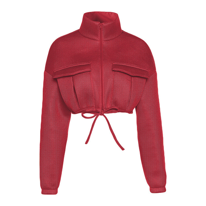 Harajuku Style Women's Open Navel Short Jacket Coat