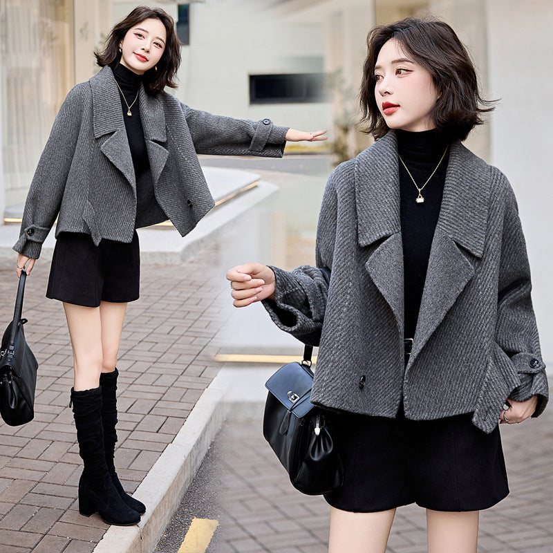 Versatile Double-Sided Woolen Coat for Women