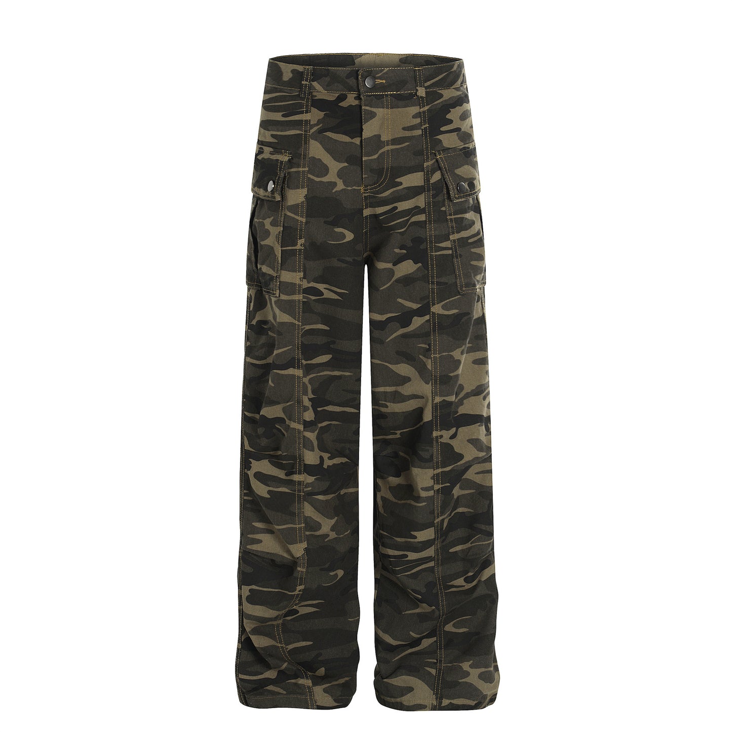 Camouflage Straight Leg Work Pants - Harajuku Street Style