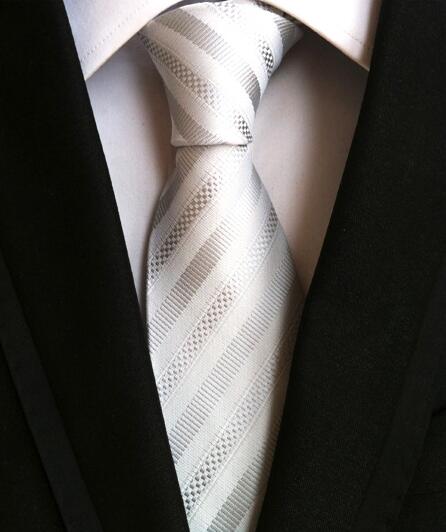 Classic Yellow & Navy Blue Striped Silk Tie