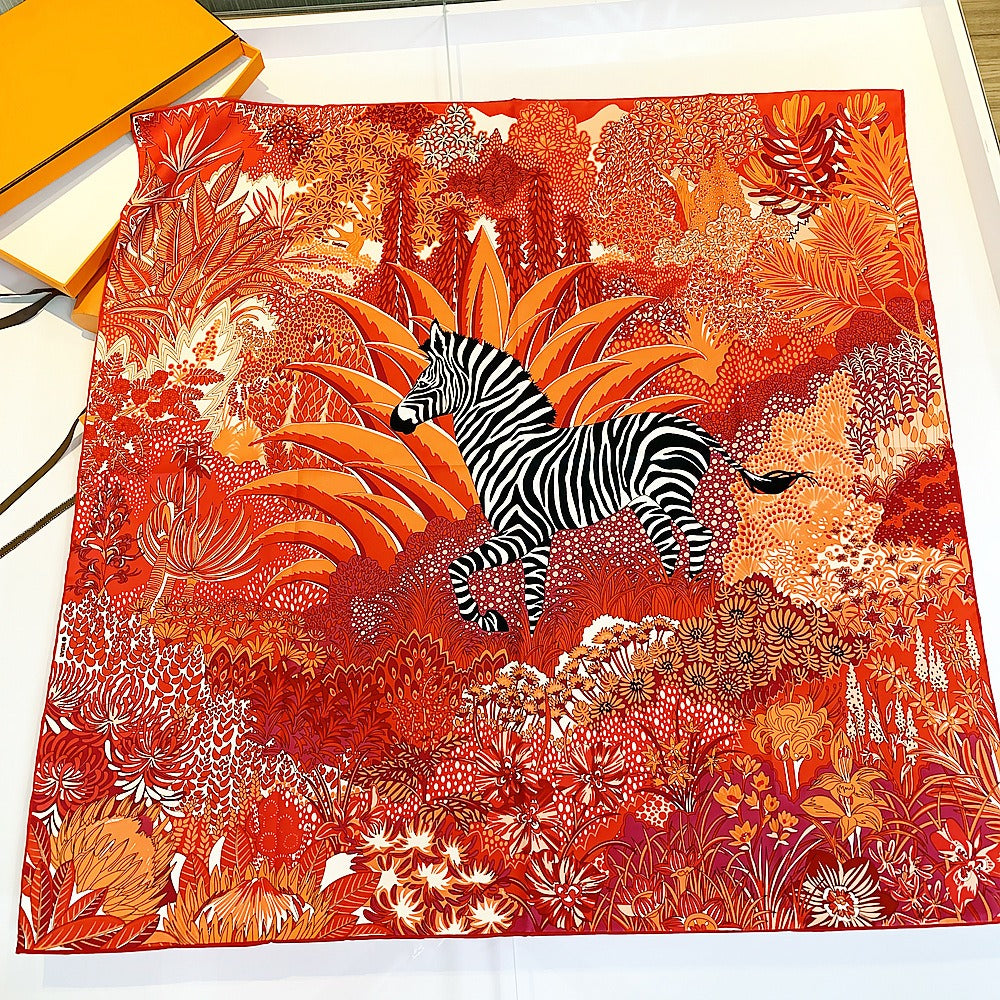 Handmade Jungle Horse Square Scarf - Harajuku Style