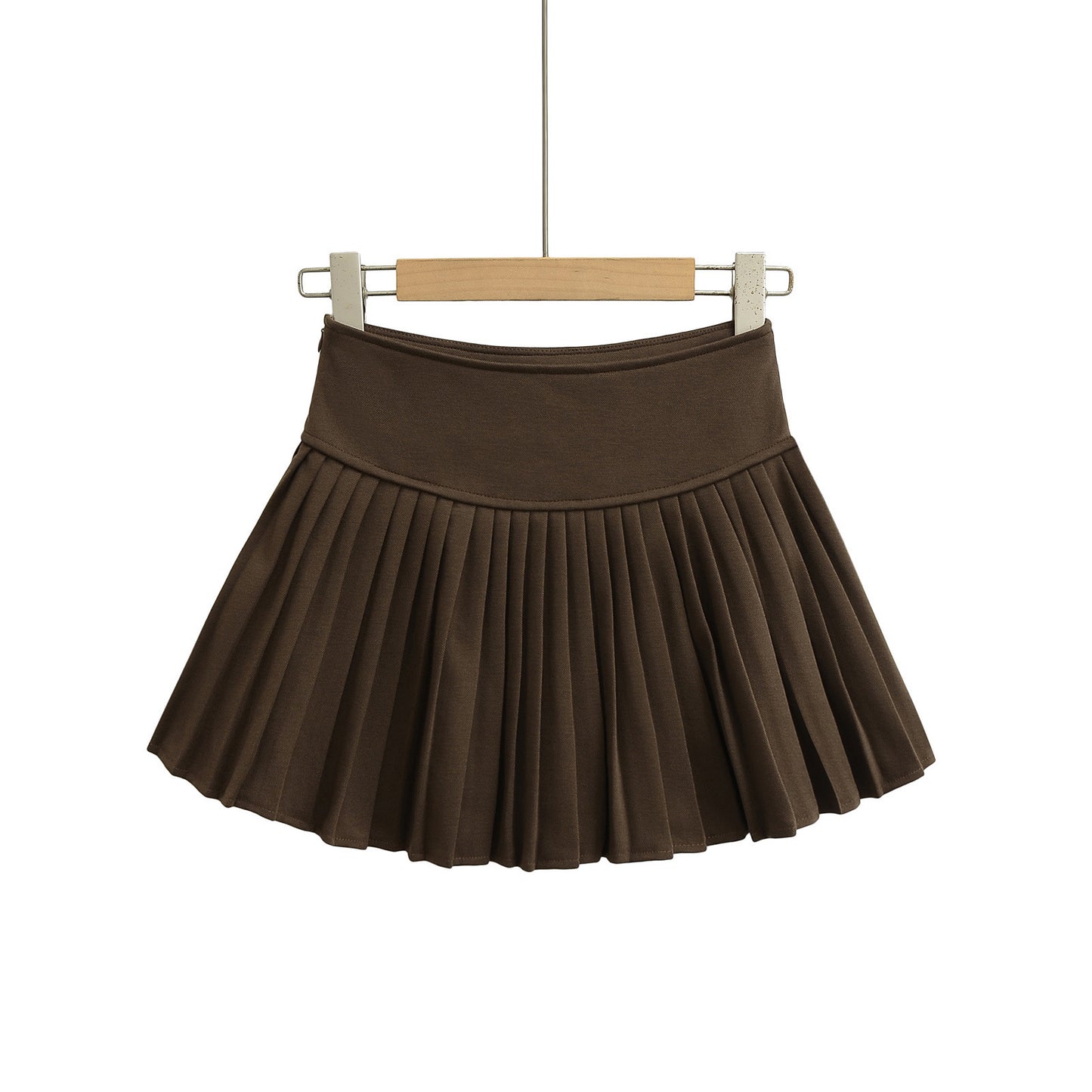 High Waisted Knitted Pleated Skirt