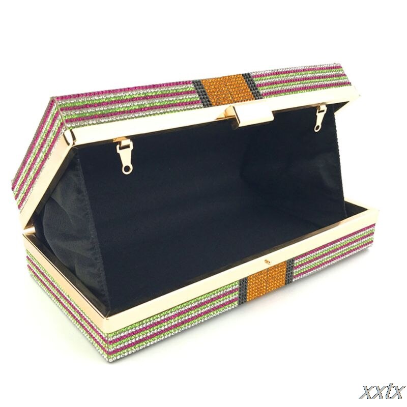 Money Clutch Rhinestone Purse - 10000 Dollars Stack