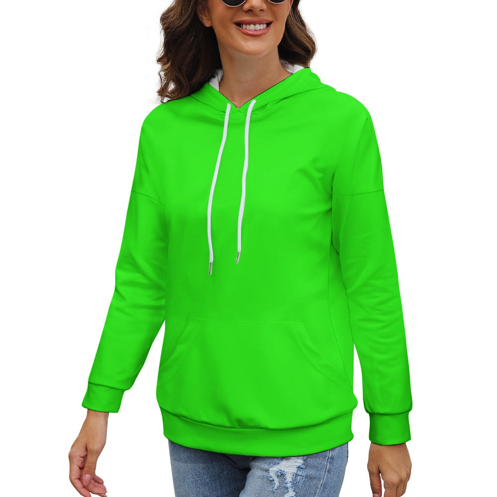 Highlighter Green Dropped Sleeve Hoodie
