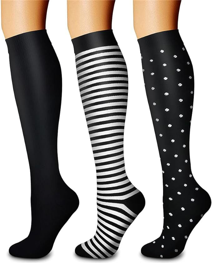 Sports Compression Socks - Long Tube Calf Socks for Skipping Rope and Cycling