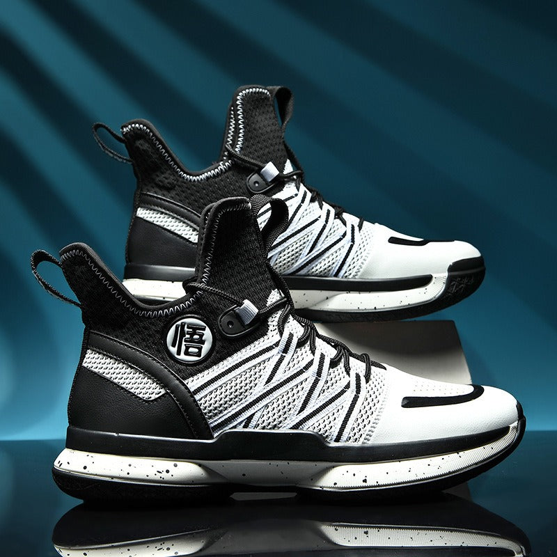 Harajuku High Top Basketball Shoes - Fly Woven Mesh