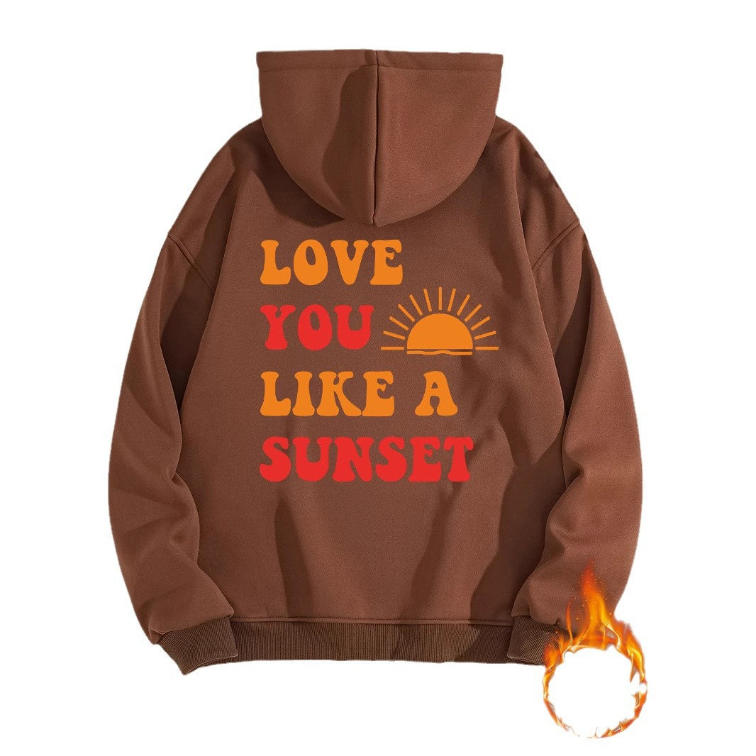 Hooded Long Sleeve Fleece Hoodie with Kangaroo Pocket
