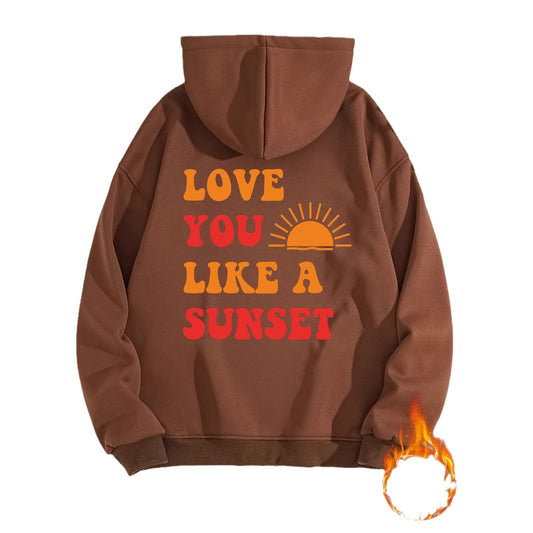 Hooded Long Sleeve Fleece Hoodie with Kangaroo Pocket