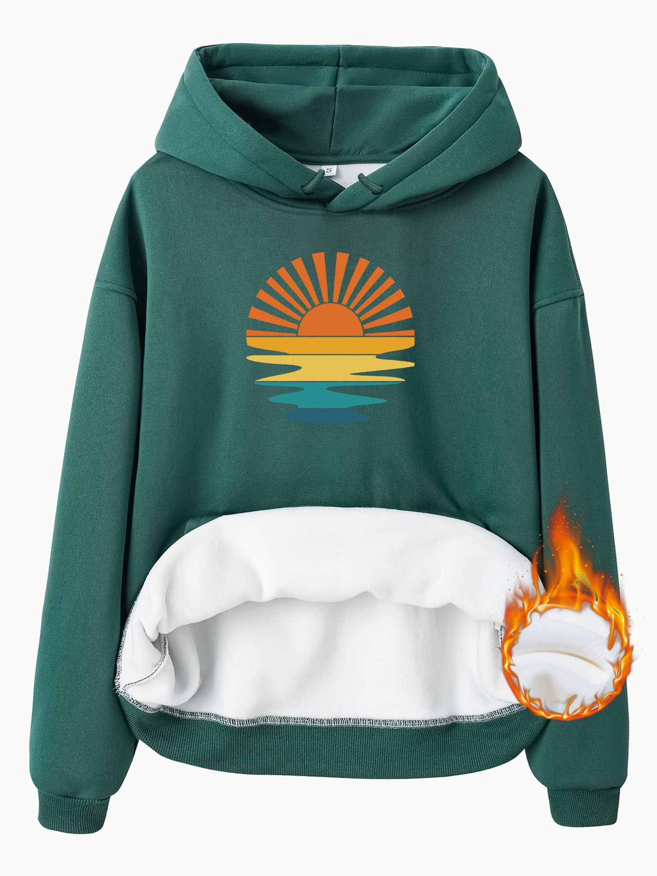 Sunrise Printed Hooded Sweatshirt