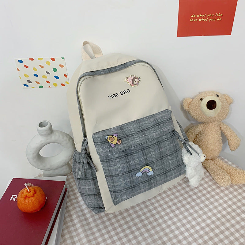 Junior High School Large Capacity Fashion Backpack for Girls