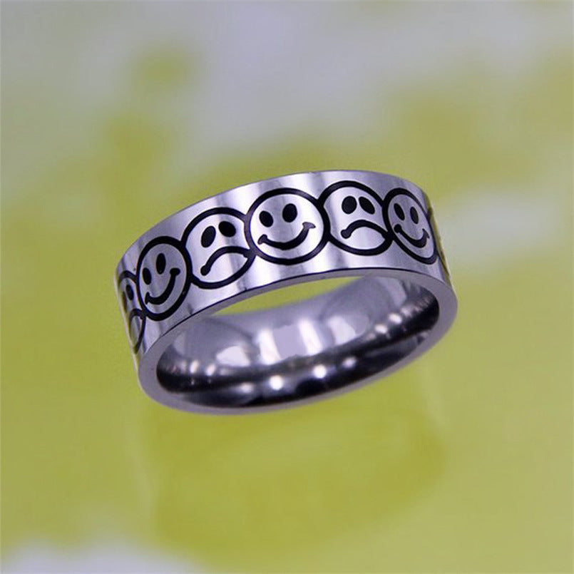 Retro Punk Titanium Steel Moon Thorns Ring