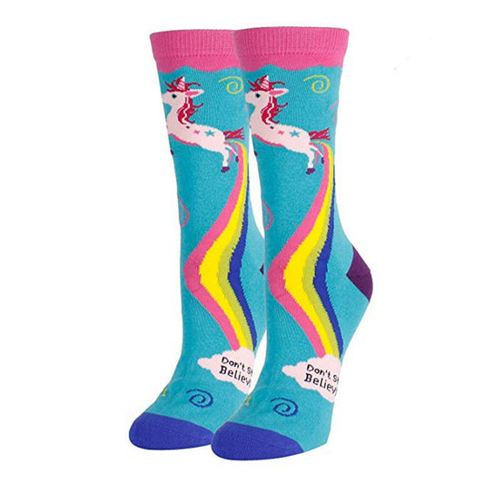 Playful Unicorn Rainbow Socks - Harajuku Style