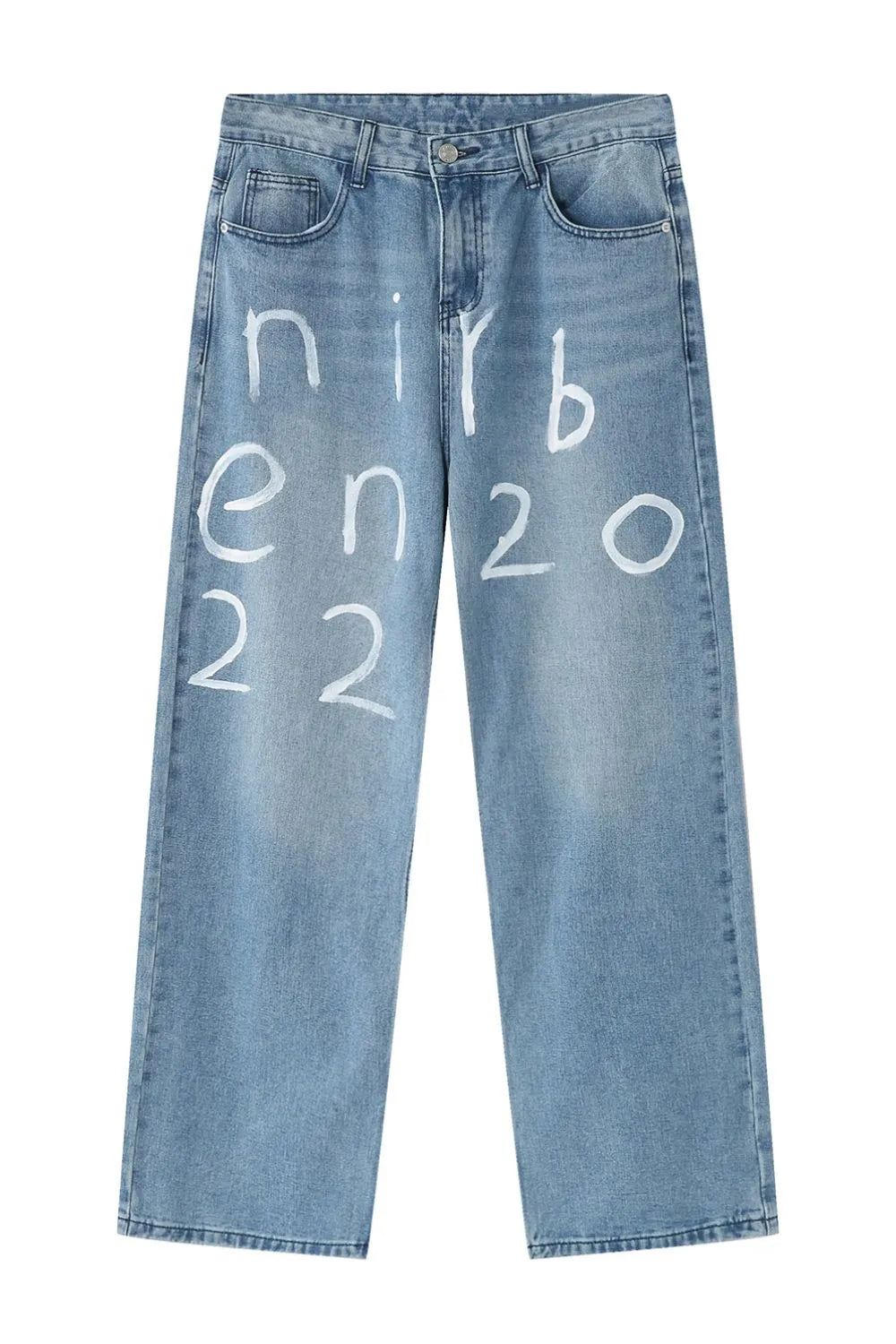Men's Graffiti Wide Leg Jeans - Harajuku Style