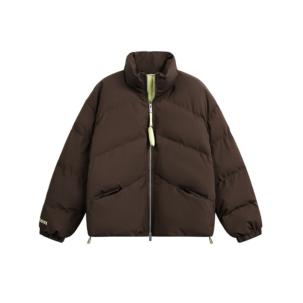 Thickened Warm Jacket with Stand Collar